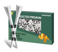 AXKAL Golf Tees Plastic 3 1/4 2 3/4 inch Unbreakable 30 50 100 Pack, Upgrade Long Stronger Bulk More Durable Stable Reduce Friction Side Spin Tee Gift For Women (White, 30Pcs 2 3/4 inch)