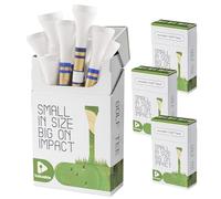 AXKAL Golf Tees Stylish Painted Wooden Value 15/60/180 Pack, Durable Colorful Tees Sizes 3 1/4 2 3/4 Inch, Enhanced Performance Less Friction Golf Accessories Gift (White, 3 1/4 4 boxes pack)