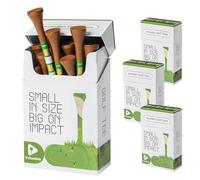 AXKAL Golf Tees Stylish Painted Wooden Value 15/60/180 Pack, Durable Colorful Tees Sizes 3 1/4 2 3/4 Inch, Enhanced Performance Less Friction Golf Accessories Gift (Brown, 2 3/4 4 boxes pack)