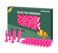 AXKAL Pink Castle Golf Tees Tee Bulk Plastic Step Down 200 Count, Golf Tees Small Graduated Tees Golf for Golf Practice Training On Course Accessories (2 1/4''-Pink)