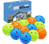 AXKAL Plastic Practice Baseballs & Pickleballs Value 12 Pack for Hitting Training, Premium Durable & Lightweight Hollow Balls with High-Visible Colors for Indoor Outdoor Practice (12 Pcs-Multicolor)