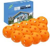 AXKAL Plastic Practice Baseballs & Pickleballs Value 12 Pack for Hitting Training, Premium Durable & Lightweight Hollow Balls with High-Visible Colors for Indoor Outdoor Practice(12 Pcs-Orange)