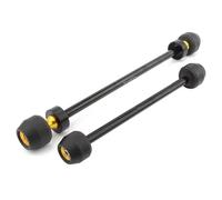 Axle Sliders Compatible with Ducati for Scrambler Full Throttle 2015-2019 Icon 2015-2019 Italia Independent 2016 motorcycle front rear wheel protection devices(Gold)