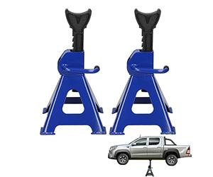 Axle Stand Set 2Pce 3 Tonne Capacity Each for Caravan Van Garage Tyre Repair Changing Lifting Jack Tool, Adjustable Axle Stands with 9-stage Height Adjustment Pair Jack Stands 3 Ton Jack Stand Lifter