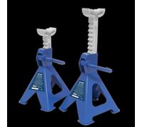 Sealey VS2002BL Ratchet Type Axle Stands (Pair) 2tonne Capacity per Stand - Blue