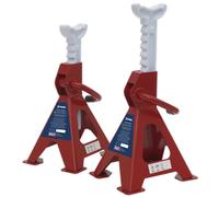 Axle Stands (Pair) 2tonne Capacity per Stand Ratchet Type - Sealey VS2002 New