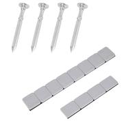 Axles and Weights Kit for Pinewood Derby Car, 4 Polished 2.54cm/1in Grooved Axles & 12 Racing Weights for Friction Reduction Zero Wobble & Center of Gravity Tuning (Gray)
