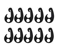 AXLIZER PVC Car Tarpaulin Rope Hook, Black, 10 Pack, 3.5" x 2", Compatible with Car, Boat