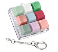 Axlksia Keyboard Fidget Toy, Fidget Clicker Keyboard Fidget Keychain, Button Fidget Gifts for Adults to Relieve Stress and Pass Time (Style T)