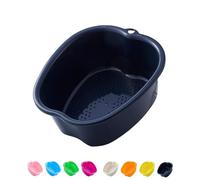 AXLOFO Large Spa Foot Bath Bowl, Sturdy Plastic Foot Soak Bowl, Massage Foot Pedicure Bowl, Detox, feet soak, Extra FootBath foot basin For Soaked to Remove Dead Skin, Calluses (black), 1.0 count