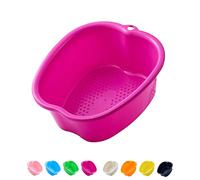 AXLOFO® Large Spa Foot Bath Bowl, Sturdy Plastic Foot Soak Bowl, Massage Foot Pedicure Bowl, Detox, feet soak, Extra FootBath foot basin For Soaked to Remove Dead Skin, Calluses (purple)