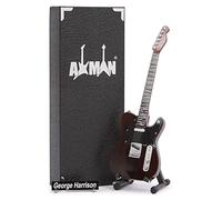 Axman G Harrison - Roof Top Concert Miniature Guitar Replica - Music Gifts - Handmade Ornamental 1/4 Scale - Display Box