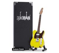Axman Graham Coxon Miniature Guitar Replica - Music Gifts - Handmade Ornamental 1/4 Scale - Display Box, Name Tag and Miniature Guitar Stand Included