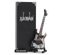 Axman Kirk Hammet Miniature Guitar Replica - Music Gifts - Handmade Ornamental 1/4 Scale - Includes a Display Box
