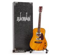 Axman Kurt Cobain Acoustic - Miniature Guitar Replica - Music Gifts - Handmade Ornamental 1/4 Scale - Includes a Display Box, Name Tag and Miniature Guitar Stand