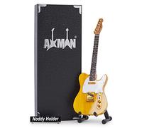 Axman Noddy Holder Miniature Guitar Replica - Music Gifts - Handmade Ornamental 1/4 Scale - Display Box, Name Tag and Miniature Guitar Stand Included