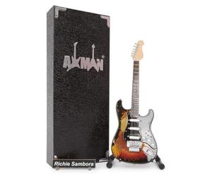 Axman Richie Sambora (Bon Jovi) Miniature Guitar Replica - Music Gifts - Handmade Ornamental 1/4 Scale - Includes a Display Box, Name Tag and Miniature Guitar Stand