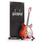 Axman T Petty (Heartbreakers) Miniature Guitar Replica - Music Gifts - Handmade Ornamental 1/4 Scale - Includes a Display Box, Name Tag and Miniature Guitar Stand