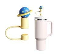 AXMCCH Straw Cover for Stanley Cup 10mm 0.4in Planet Shape Silicone Straw Topper for Stanley Tumbler 30Oz&40OZ