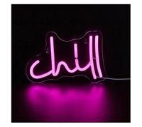 Axmoto Neon Lighting Sign Lamp Chill Neon Signs Wall Art Bedroom Room Decor Birthday 30x19.5cm