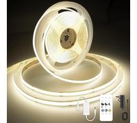 AXMOTUT COB LED Strip Light with Remote, Dimmable 7.5M Flexible High Density LED Light, 4000K Natural White 2400LEDs Super Bright COB Light Strip CRI 90+ for Bedroom, Kitchen, DIY Home Decoration