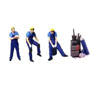 AXMQILY Realistic Repairman Figure Model for Dioramas, Finished blue | Miniature Figures Hand Painted Resin for Dioramas Props, Architectural Displays, Photography Collector