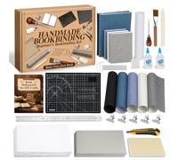 Axmru Book Binding Kits, 139 Pcs Bookbinding Kit Bookbinding Supplies | Bookbinding Tools A4 Cardboard 5 Color Book Cloth with Bone Folder Tool Instructions and Video Tutorials for Diy Crafts