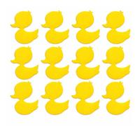 AXNKDH 12 Pcs Yellow Duck Non Slip Bath Stickers, PEVA Self-Adhesive Anti-Slip Floor Stickers with Scraper, Waterproof Safety Grip Pads for Bathroom Bathtub Kitchen Stairs