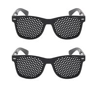 AXNKDH 2Pcs Pinhole Glasses Anti-fatigue Grid Glasses Foldable Temples Unisex Eye Training Vision Relaxation Strengthen Children Adult Use