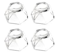 AXNKDH 4 Pcs Acrylic Crystal Ball Pedestals, Transparent Display Stand for Golf Ball Softball Baseball Marbles Egg Sphere Collections Desktop Ornament, Small