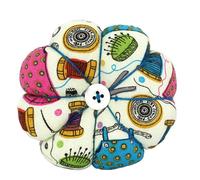 AXNKDH Pumpkin Shaped Pin Cushion, Soft Fabric Sewing Needle Holder with Elastic Wrist Strap, Portable Handmade Pincushion for Craft DIY Embroidery Sewing Supplies