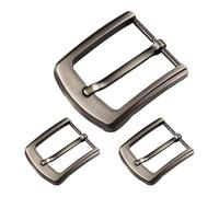 AXNKDH Square Belt Buckle, Zinc Alloy Polished Replacement Buckle, Silver Solid Metal Belt Fastener Fits 38-40mm Strap, Universal DIY Accessory for Men Women Belts, Handbag Straps and Leather Crafts