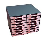 AXNSATRE 16Pcs Rhinestone Tray Storage Rack Set Large Capacity Diamond Painting Storage Tray Stackable Drilling Disc Rack for DIY Crafts Rhinestones Sorting Trays (Black)