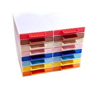 AXNSATRE 16Pcs Rhinestone Tray Storage Rack Set Large Capacity Diamond Painting Storage Tray Stackable Drilling Disc Rack for DIY Crafts Rhinestones Sorting Trays (White)