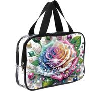 AXNSATRE Diamond Painting Coin Purse Pouch DIY Diamond Art Clutch Change Holder Wallet Change Purse 5D Diamond Art Bags for Adults Women Craft (Rose)
