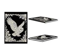 AXNSATRE Diamond Painting Notebook for Adults, A5 Diamonds Art 50 Pages Sketchbook, Diamond Art Kit Supplies,Gift for Beginners, Craft Lovers (Owl) A5