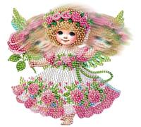 AXNSATRE Shaking Head Tabletop Ornaments for 5D DIY Diamond Art Painting, Diamond Art Shake Head for Gem Art and Crafts with Crystal Drills(Angel Elf-25)