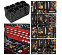 AXNSATRE Sorting Box Drawers Workshop Tool Organiser - 58 Pieces Drawer Organiser System Sorting Box Workshop Tool Organiser Drawer Organiser Workshop Tool Box with Drawers