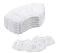 AXOBOG 10 Pcs Microfibre Steam Cleaning Cloths, Washable Replacement Cloths, Handheld Steam Cleaner Accessory for Cleaning Floors, Windows, Glass, Walls