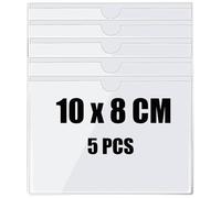 AXOBOG Parking Permit Holders for Car Windscreen ,5 PCS- Self-Adhesive Clear Card Holders for Permits, Tax Discs and Documents, Universal Fit for Cars, Vans, and Caravans
