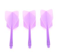 AXOC Dart Shaft and Flights, 2BA Thread Standard Shape Dart Shafts and Flights Combo for Dart Game for 90-degree Flight(Purple)