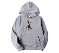 Axolotl 99 Nights In The Forest Hoodies for Adult Gaming Gamer Unique Sweatshirts Gift Idea Clothes for Men (grey,S)