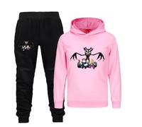 Axolotl 99 Nights In The Forest Sweatshirts Set for Boys Girls Kids 99 Nights In The Forest Hoodies and Trousers 2Pcs Set (pink,7-8years)