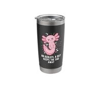 Axolotl a Day Keeps the Sad Away Funny Salamander Humor Stainless Steel Insulated Tumbler