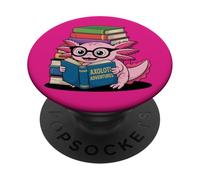 Axolotl Adventures Book Lover Funny Reading PopSockets Adhesive PopGrip