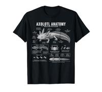 Axolotl Anatomy Vintage Amphibian Mexican Salamander Lovers Value Graphic T-Shirt