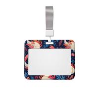 Axolotl and Coral Work Badge Protective Shell Horizontal Sliding Type with Transparent Window