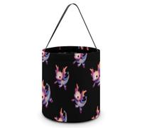 Axolotl Angels Halloween Reusable Easter Goodie Tote Bags with Handles for Trick Or Treating Bucket