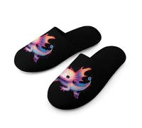 Axolotl Angels Slippers Women Winter Warm Cotton Hotel Slippers Anti-Slip Bedroom Slip-Ons Shoes 36-37_(5.5-6)