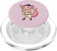 Axolotl Baseball Player Mexican Salamander Axolotl Lovers PopSockets PopGrip for MagSafe